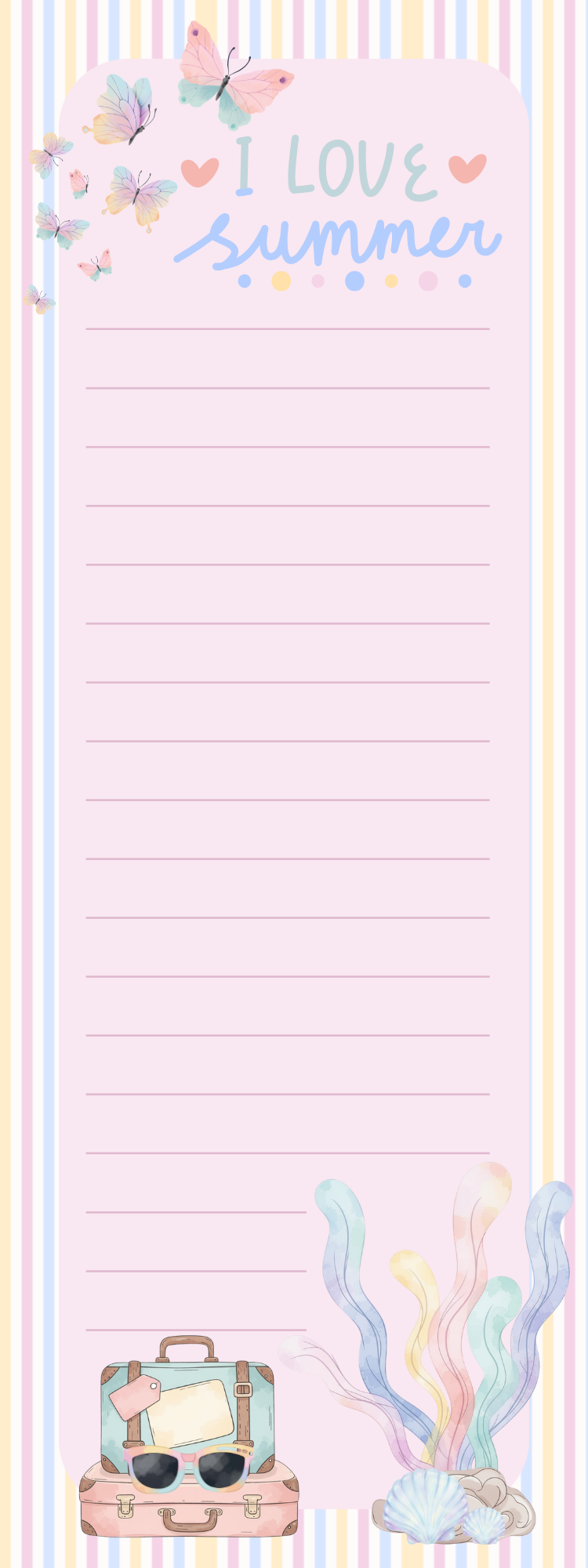 Summer Daydreams Notepad Twilight Boutique and Stationeries