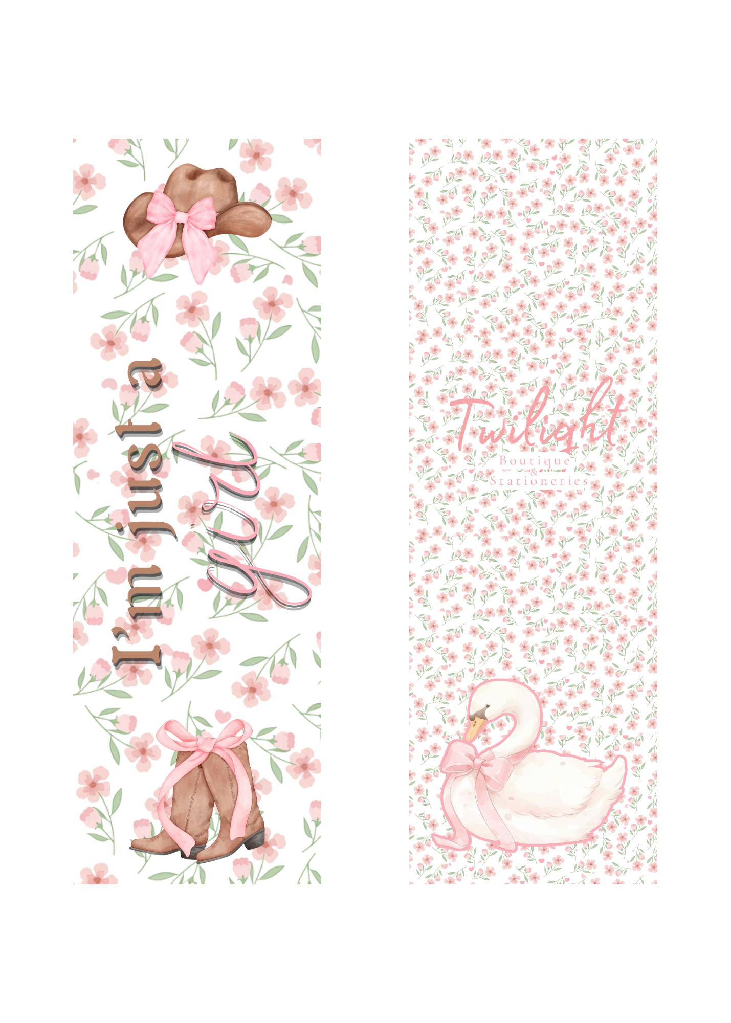 Just a Girl Bookmark Twilight Boutique and Stationeries