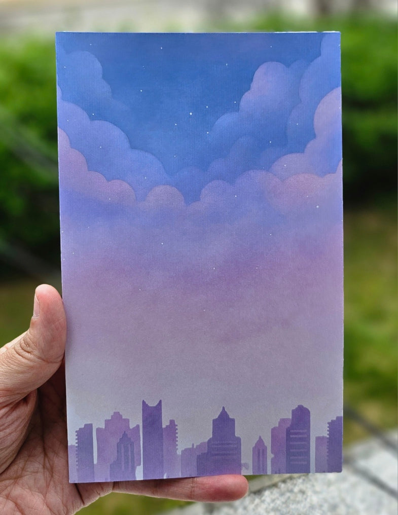 Midnight Skyline Notepad Twilight Boutique and Stationeries