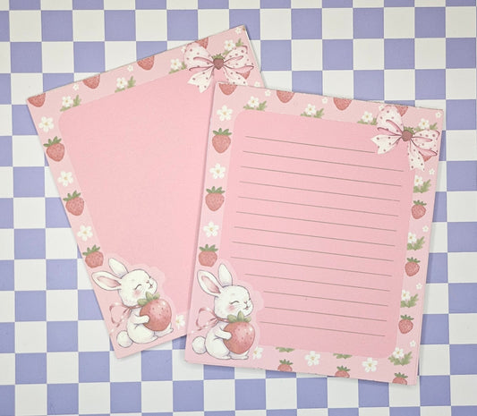 Bunny & Berries Notepad - Twilight Boutique and Stationeries