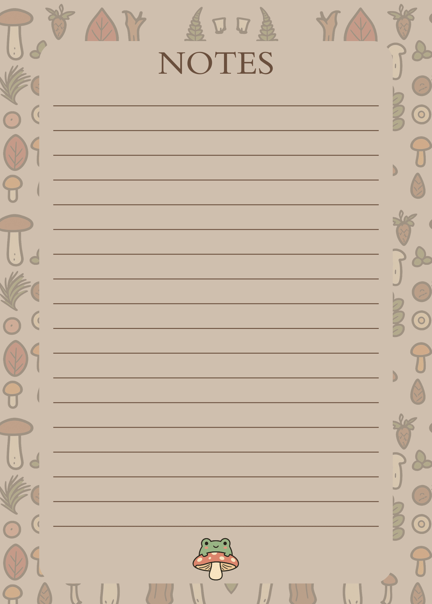 Mushroom Grove Notes - Twilight Boutique and Stationeries